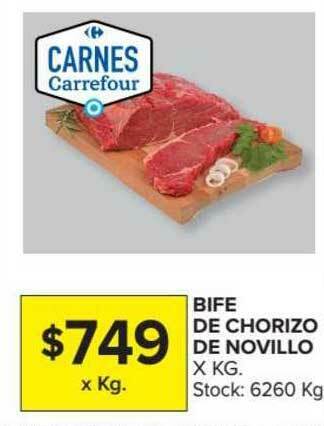 Carrefour Market Bife De Chorizo De Novillo oferta