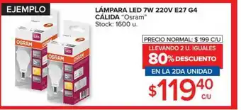 Carrefour Market Lámpada Led 7w 220v E27 G4 Cálida oferta