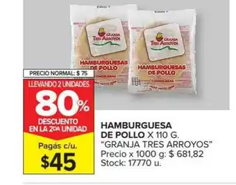 Carrefour Market Hamburguesa De Pollo X 110g oferta