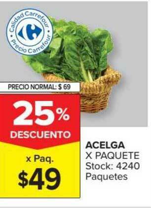 Carrefour Market Acelga 25% Descuento oferta