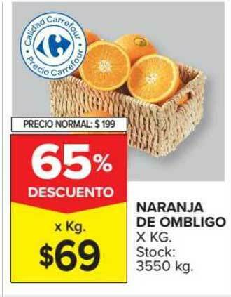 Carrefour Market Naranja De Ombligo 65% Descuento oferta