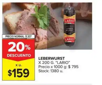Carrefour Leberwurst Lario x 200g oferta