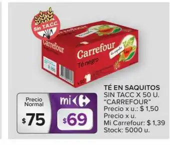 Carrefour Té En Saquitos Sin Tacc Carrefour oferta