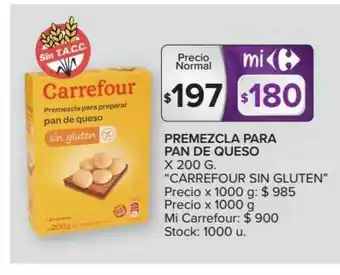 Carrefour Premezcla Para Pan De Queso x 200g oferta