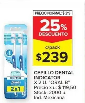 Carrefour Cepillo Dental Indicator Oral B x 2 u oferta