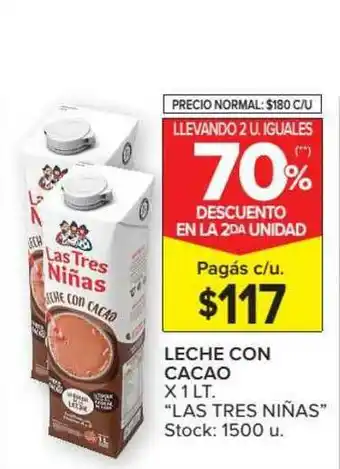 Carrefour Leche Con Cacao x 1 lt oferta