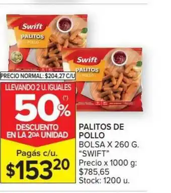 Carrefour Palitos De Pollo Swift x 260 g oferta