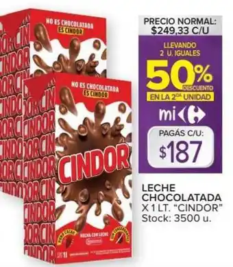 Carrefour Leche Chocolatada Cindor x 1 lt oferta