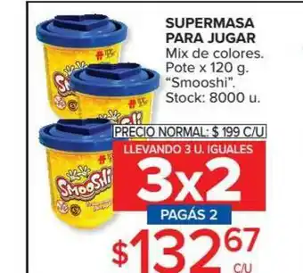 Carrefour Supermasa Para Jugar Mix De Colores x 120g oferta
