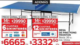 Carrefour Mesa De Ping Pong Fronton oferta