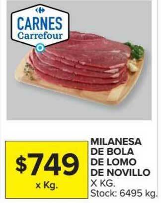 Carrefour Milanesa De Bola De Lomo De Novillo oferta