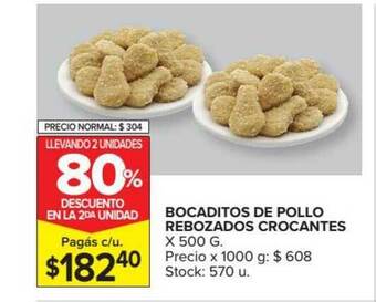 Carrefour Bocaditos De Pollo Rebozados Crocantes x 500 g oferta