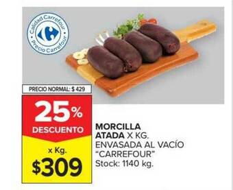 Carrefour Morcilla Atada Envasada Al Vacio oferta