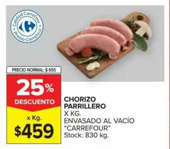 Carrefour Chorizo Parrillero x kg oferta
