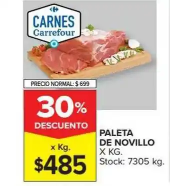 Carrefour Paleta De Novillo 30% Descuento oferta