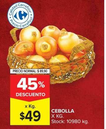 Carrefour Cebolla 45% Descuento oferta