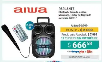 Cooperativa Obrera Aiwa Parlante oferta