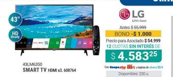Cooperativa Obrera LG Smart TV oferta