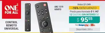 Cooperativa Obrera Control Remoto Universal URC 1219 oferta