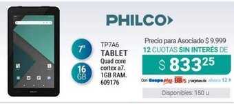 Cooperativa Obrera Philco Tablet oferta