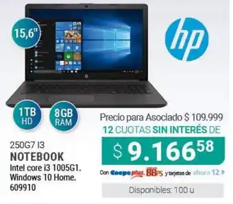 Cooperativa Obrera 250g7 Notebook Intel core i3 oferta