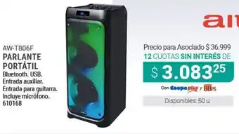 Cooperativa Obrera Aiwa Parlante Portátil Bluetooth, USB oferta