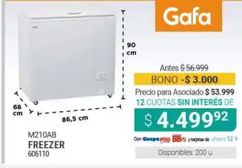 Cooperativa Obrera Gafa M210AB Freezer oferta