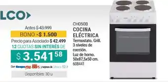 Cooperativa Obrera CH050B Cocina Eléctrica oferta