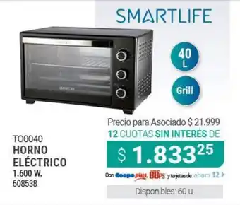 Cooperativa Obrera Smartlife T00040 Horno Eléctrico oferta