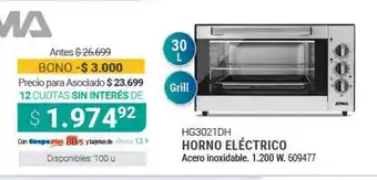 Cooperativa Obrera HG3021DH Horno Eléctrico oferta