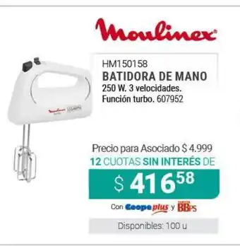 Cooperativa Obrera Moulinex HM150158 Batidora De Mano 250w oferta