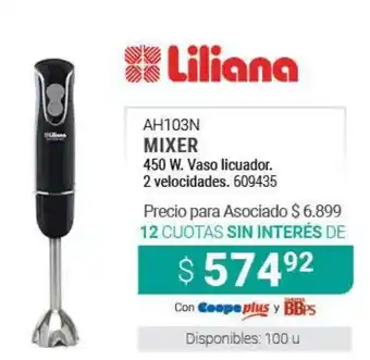 Cooperativa Obrera Liliana AH103N Mixer 450w oferta