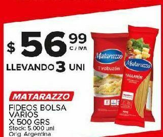 Carrefour Maxi Fideos matarazzo oferta