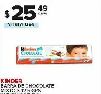 Carrefour Maxi Barra de chocolate kinder oferta
