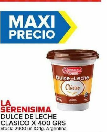 Carrefour Maxi Dulce de leche la serenísima oferta