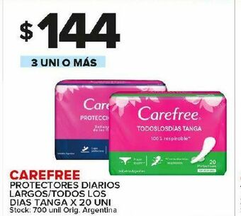 Carrefour Maxi Protectores femeninos carefree oferta