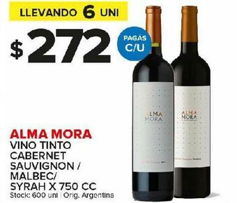 Carrefour Maxi Vino tinto alma mora oferta