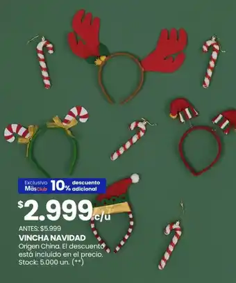 Changomas Vincha Navidad oferta