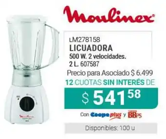 Cooperativa Obrera Moulinex Licuadora 500w oferta