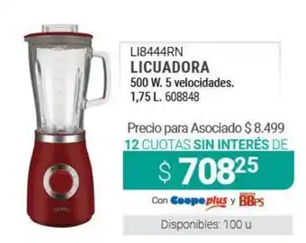 Cooperativa Obrera Licuadora LI8444RN 500w oferta