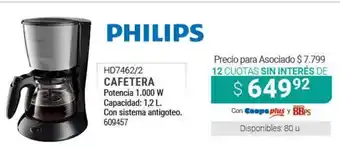 Cooperativa Obrera Philips Cafetera oferta