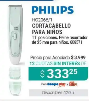 Cooperativa Obrera Philips HC2066/1 Cortacabello Para Niños oferta