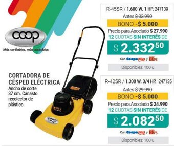 Cooperativa Obrera Cortadora De Césped Eléctrica oferta