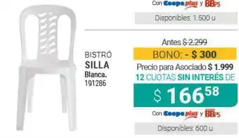 Cooperativa Obrera Bistró Silla Blanca oferta