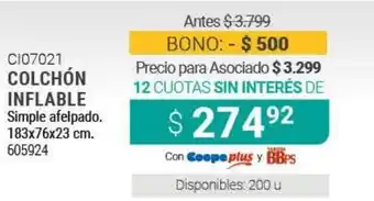 Cooperativa Obrera C107021 Colchón Inflable oferta