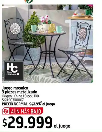 Sodimac Juego Mosaico 3 Piezas Metalizado oferta