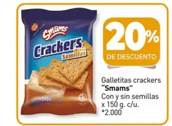 La Anonima Galletitas Crackers Smams Con Y Sin Semillas x 150g oferta