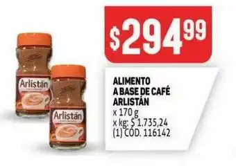 Makro Alimento A Base De Café Arlistan x 170g oferta