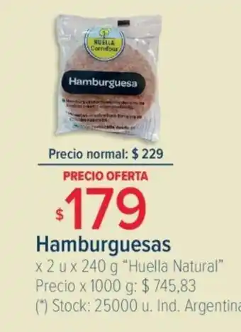 Carrefour Hamburguesas x 4u x 240g oferta