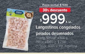 Carrefour Langostinos Congelados pelados desvenados x 500g oferta
